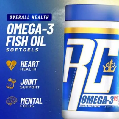 Ronnie Coleman Signature Series Omega-3 XS Fish Oil Softgels – Heart, Joint & Brain Support – 120 Softgels