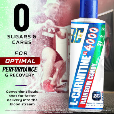 Ronnie Coleman Signature Series L Carnitine XS 4000 Liquid, Stimulant Free, Sugar Free, Zero Carbs, Lean Muscle Strength Support for Men & Women,16 oz