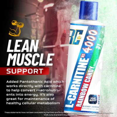 Ronnie Coleman Signature Series L Carnitine XS 4000 Liquid, Stimulant Free, Sugar Free, Zero Carbs, Lean Muscle Strength Support for Men & Women,16 oz