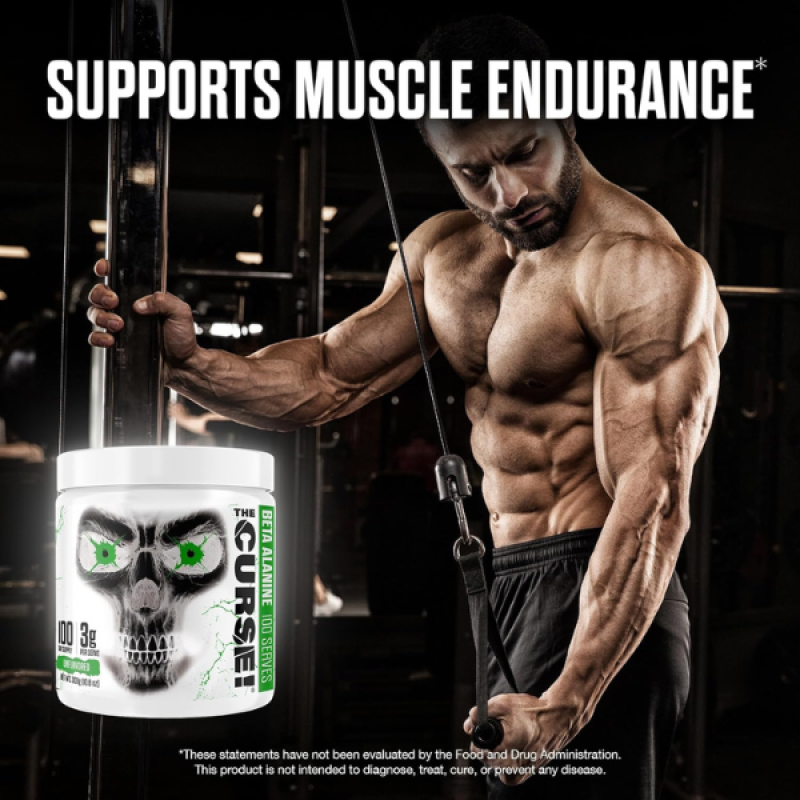 JNX SPORTS The Curse! Beta Alanine Powder - Unflavored, 100 Servings, 3g per Serving, GMP Compliant, Non-GMO, Made in The USA, Dietary Friendly