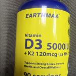 Vitamin D3 5000 IU + K2 120mcg (as MK-7)
